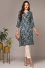 Blue Viscose Rayon Floral Printed Straight Kurta VCK9475