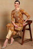 Orange Viscose Rayon Ethnic Motifs Printed Straight Kurta VCK9511