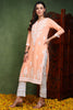 Peach Viscose Rayon Solid Embroidered Chikankari Straight Kurta VCK9761