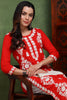 Red Viscose Rayon Solid Embroidered Chikankari Straight Kurta VCK9772RED