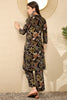 Black Rayon Blend Floral Printed Tunic With Palazzo Co-ord Sets VCORD1052