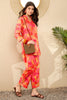 Yellow Rayon Blend Floral Printed Tunic With Palazzo Co-ord Sets VCORD1056