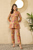 Mustard Yellow Rayon Blend Floral Printed Co-Ord Set VCORD1122