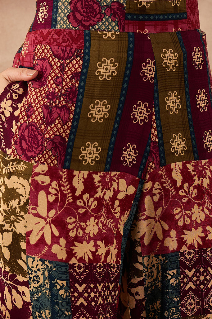 Multi Viscose Rayon Printed Straight Coord Sets VCORD1200