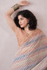 Off White Linen Ikat Printed Saree With Blouse Piece VFSAR1051