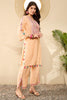 Peach Embroidered Viscose Rayon Straight Trouser Bottom Kurta Set VKSET1525