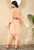 Peach Embroidered Viscose Rayon Straight Trouser Bottom Kurta Set VKSET1525