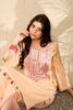 Peach Embroidered Viscose Rayon Straight Trouser Bottom Kurta Set VKSET1525