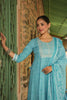 Blue Rayon Blend Kurta Trousers With Dupatta VKSKD1477