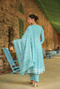 Blue Rayon Blend Kurta Trousers With Dupatta VKSKD1477