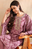 Mauve Silk Blend Ombre Straight Kurta Trousers With Dupatta VKSKD1690