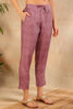 Mauve Silk Blend Ombre Straight Kurta Trousers With Dupatta VKSKD1690