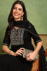 Black Silk Blend Anarkali Yoke Design Kurta Pant With Dupatta VKSKD1782