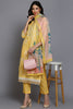 Yellow Cotton Blend Ethnic Motifs Printed Straight Suit Set VKSKD1880