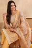 Cotton Blend Peach Printed Straight Kurta Pant With Dupatta VKSKD1901