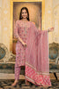 Pink Rayon Blend Ethnic Motifs Printed Straight Suit Set VKSKD2100