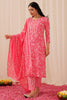 Pink Rayon Blend Floral Printed Straight Suit Set VKSKD2157