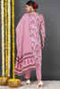 Pink Rayon Blend Floral Printed Straight Suit Set VKSKD2168