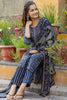 Blue Rayon Blend Floral Embroidered Straight Suit Set VKSKD2179