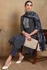 Navy Blue Rayon Blend Bandhani Printed Straight Suit Set VKSKD2184