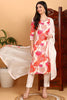 White Rayon Blend Floral Printed Straight Suit Set VKSKD2205