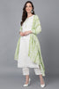 Green Rayon Blend Solid Embroidered Straight Suit Set VKSKD2215GRN