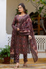 Multi Rayon Blend Floral Printed Straight Trouser Suit Set VKSKD2246