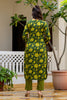 Green Rayon Blend Floral Printed Straight Trouser Bottom Suit Set VKSKD2257