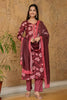 Maroon Rayon Blend Floral Printed Straight Trouser Suit Set VKSKD2266