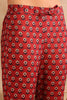 Red Rayon Blend Floral Printed A-Line Trouser Bottom Suit Set VKSKD2273