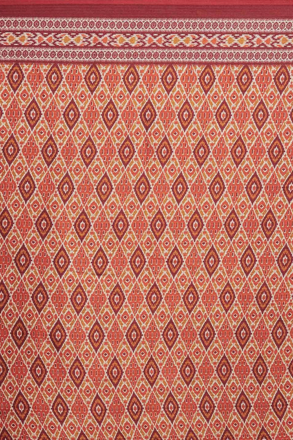 Maroon Art Silk Printed Saree With Blouse Piece VSAR1061