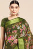 Green Art Silk Printed Saree With Blouse Piece VSAR1624