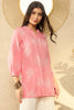 Pink Cotton Blend Ethnic Motifs Printed Regular Tunic VT1277PNK