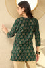 Green Cotton Blend Ethnic Motifs Printed Regular Tunic VT1295