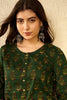 Green Cotton Blend Ethnic Motifs Printed Regular Tunic VT1297