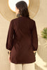 Brown Polyester Solid Solid Regular Tunic VT1299