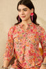 Pink Viscose Rayon Floral Printed Regular Top VT1310