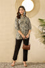 Blue Silk Blend Floral Printed Regular Top VT1315