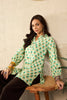 Green Viscose Rayon Floral Printed Regular Top VT1323