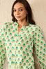 Green Viscose Rayon Floral Printed Regular Top VT1323