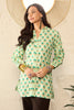 Green Viscose Rayon Floral Printed Regular Top VT1323