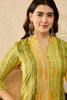 Green Rayon Blend Floral Printed Regular Top VT1348