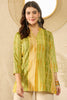 Green Rayon Blend Floral Printed Regular Top VT1348
