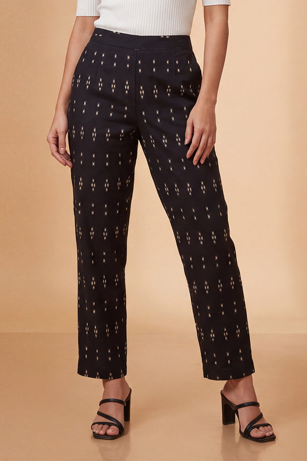 Black Geometric Printed Trouser WBOT1002