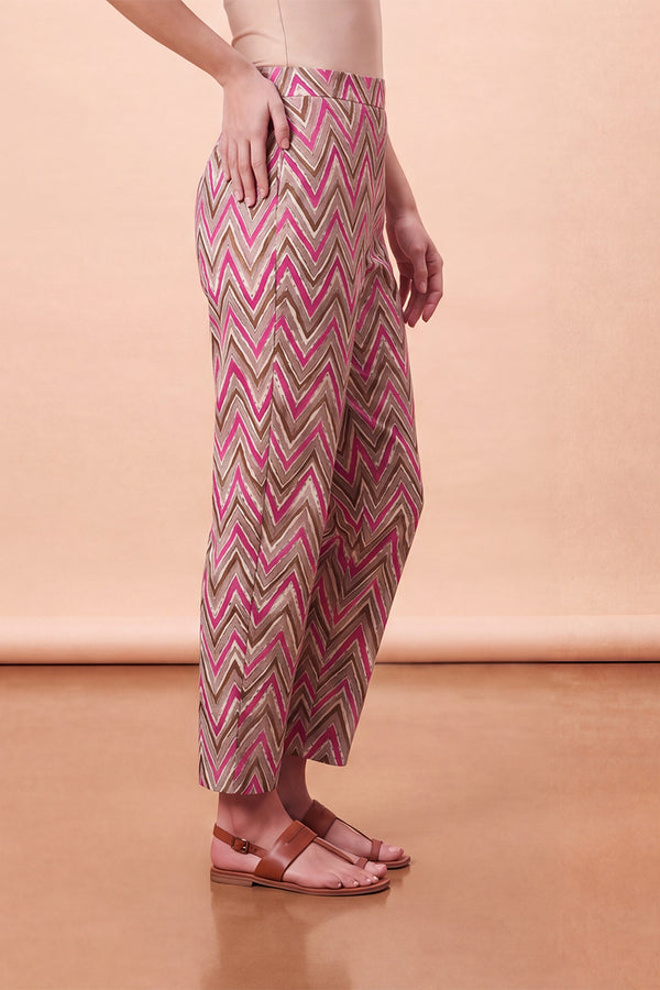 Multicolor Chevron Printed Trouser WBOT1003