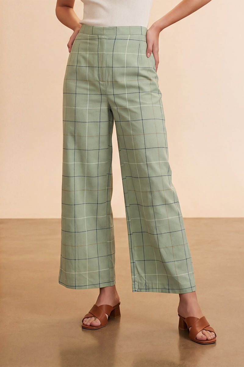Green Geometric Printed Trouser WBOT1005