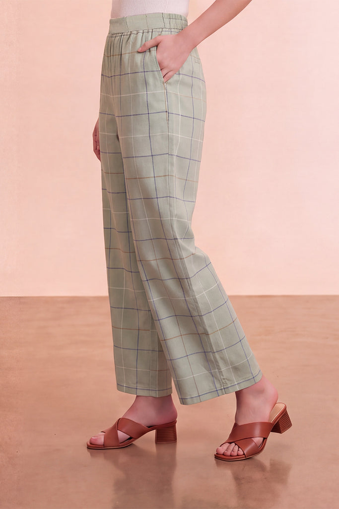 Green Geometric Printed Trouser WBOT1005