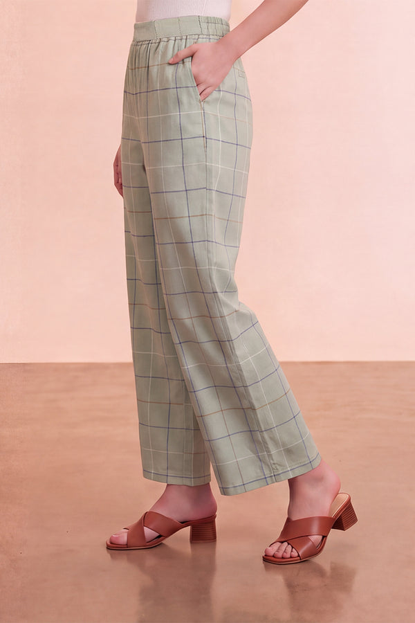 Green Geometric Printed Trouser WBOT1005