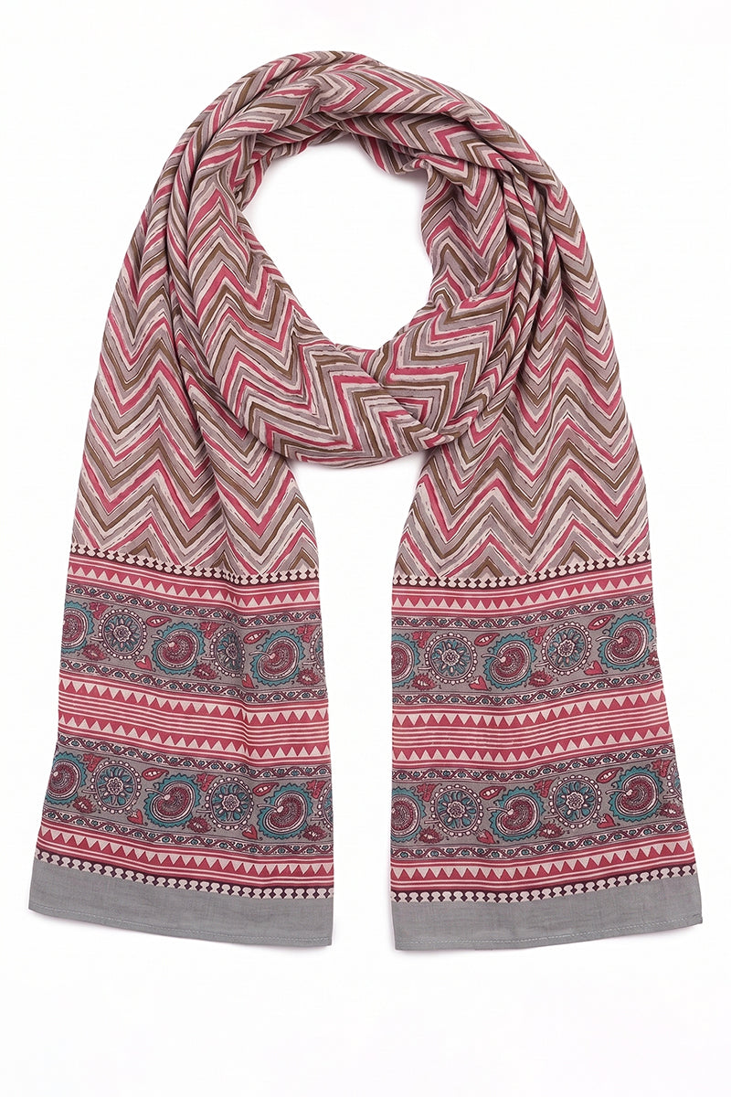 Multicolor Chevron Printed Dupatta WDPT1001