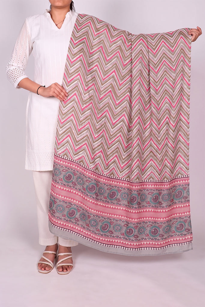 Multicolor Chevron Printed Dupatta WDPT1001